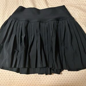 CRZ YOGA Black A-Line Pleated Skirt